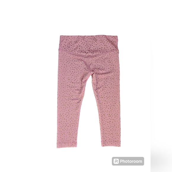 Nike Girls Leggings Pink Gold Size XS 3-4 - Picture 3 of 4